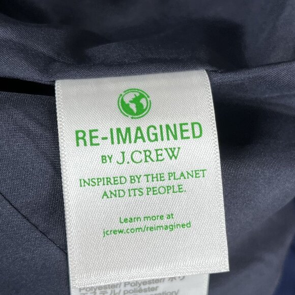 J.Crew Re-Imagined Womens Blue Green Trim Career Blazer Sz 0 - Picture 3 of 6